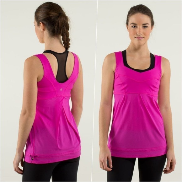 Lululemon Run Mesh Loose Tank Pink 10 NWOT - Picture 1 of 13